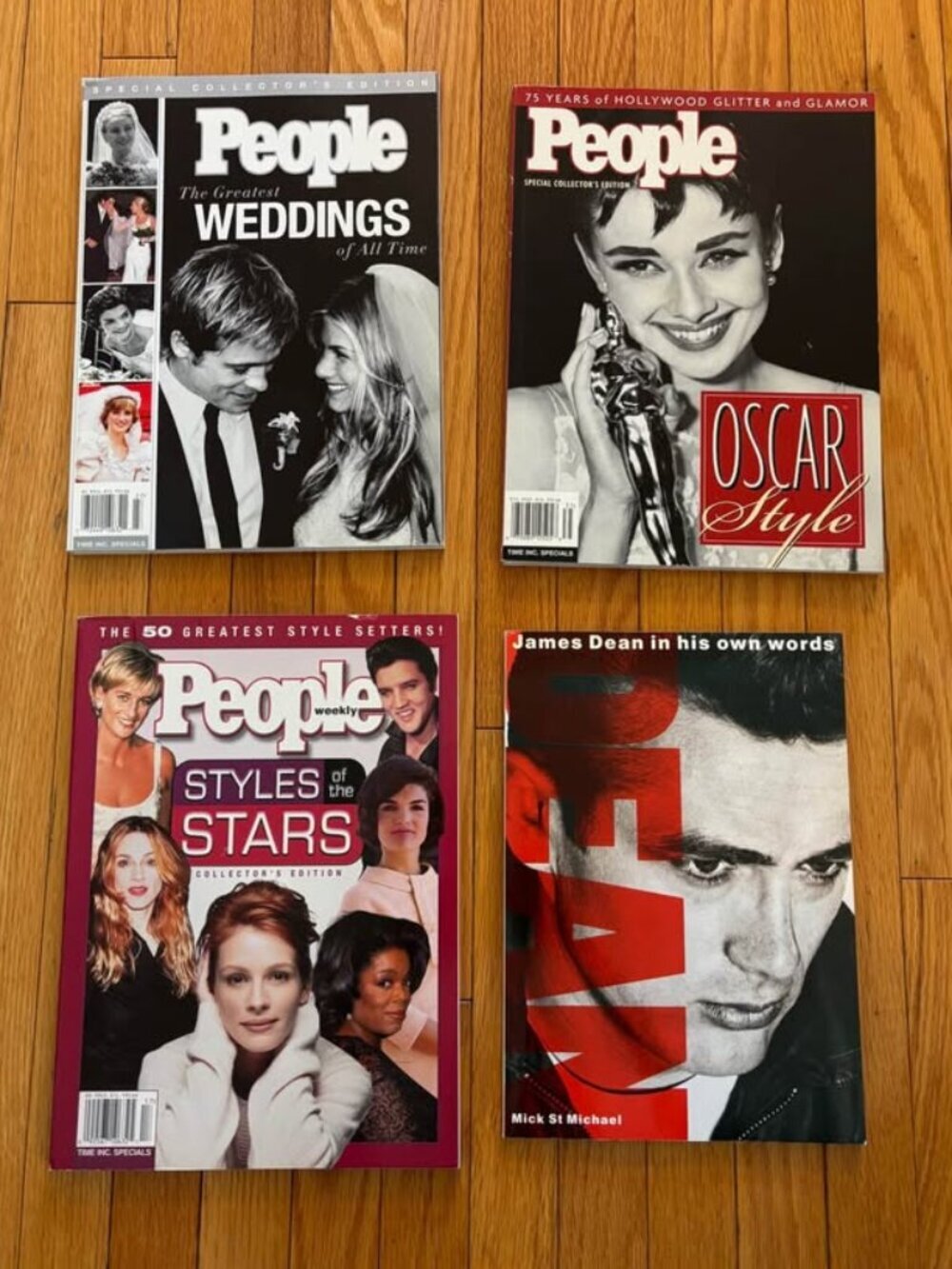 Y2K People Magazines Collector's Editions and James Dean Book. Lot of 4